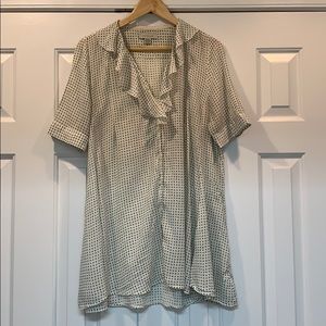 Anthropologie blouse with ruffles!
